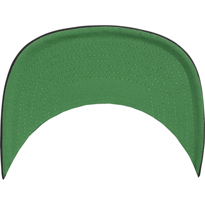 Casquette snapback 6 panneaux visière plate en laine mélangée