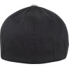 Casquette 6 panneaux noire, avec visière contrastée et sous-visière argentée