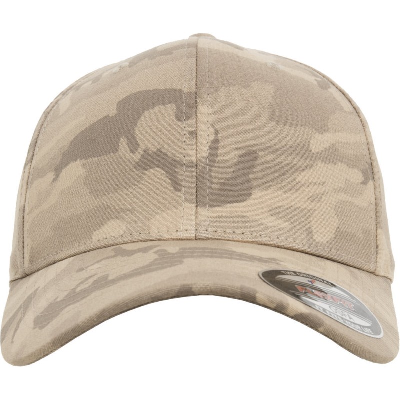 Casquette 6 panneaux camouflage discret, ton sur ton