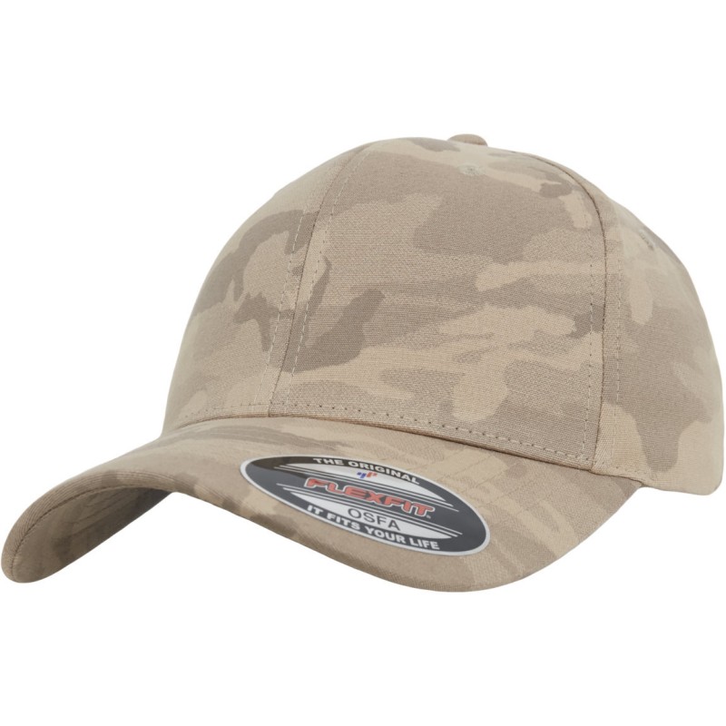 Casquette 6 panneaux camouflage discret, ton sur ton