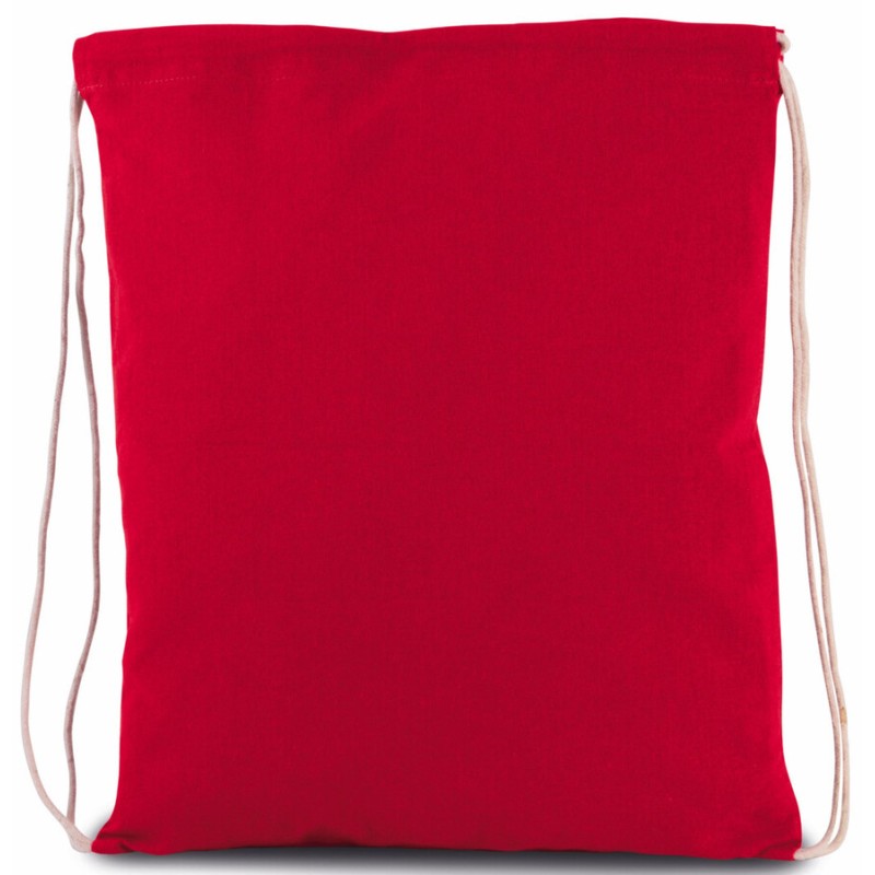 Petit sac à dos en coton bio avec cordelettes, 150 g/m²