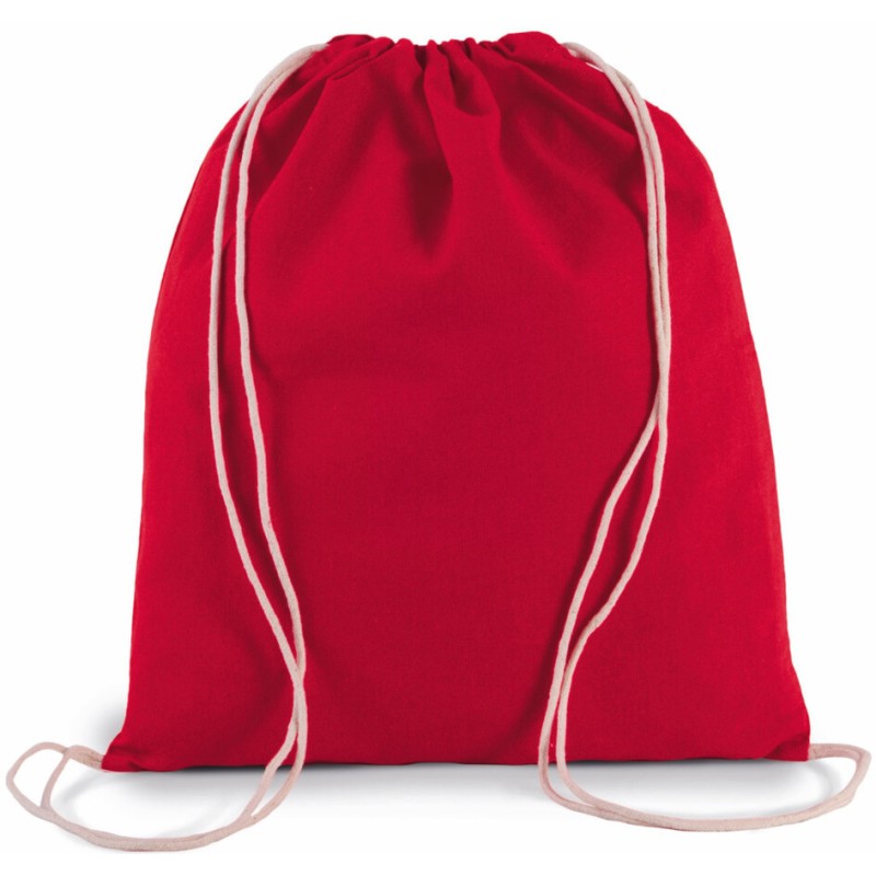 Petit sac à dos en coton bio avec cordelettes, 150 g/m²