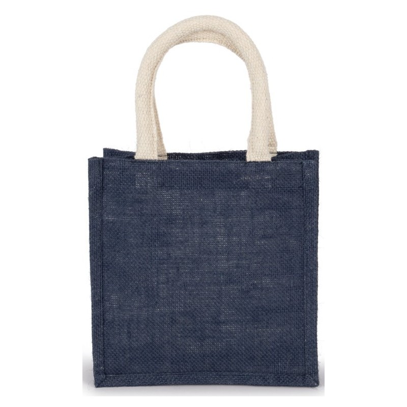 Petit sac cabas en toile de jute avec poignées en coton, 4 litres