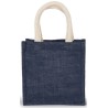 Petit sac cabas en toile de jute avec poignées en coton, 4 litres