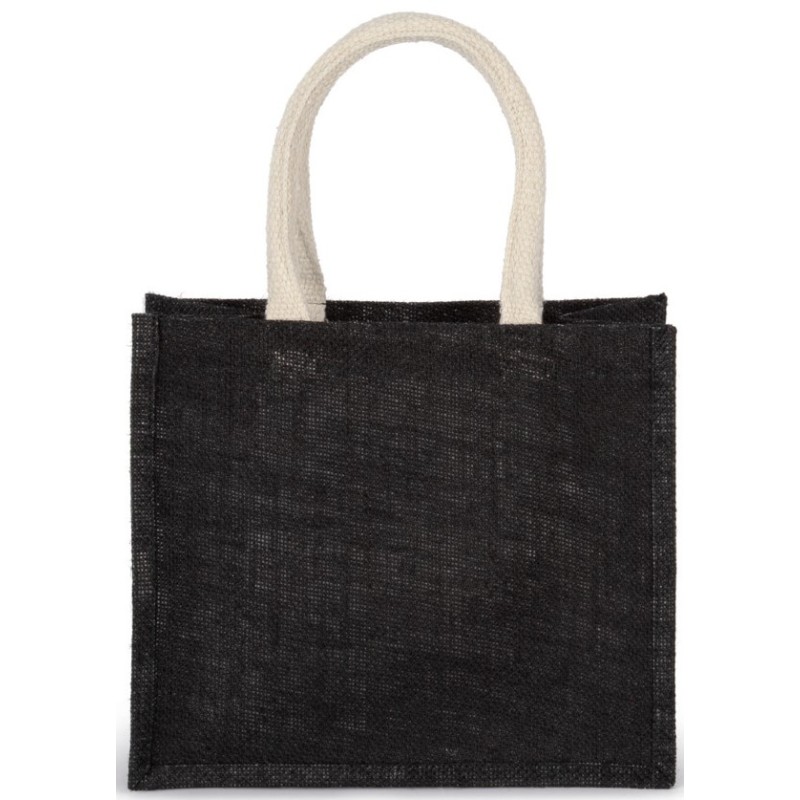 Sac cabas en toile de jute avec poignées en coton, 10 litres