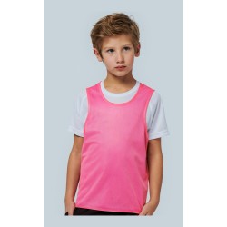 Chasuble enfant multisports réversible en maille ajourée, 90 g/m²