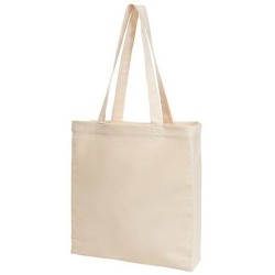 Sac shopping avec soufflet en coton biologique épais, 283 g/m²