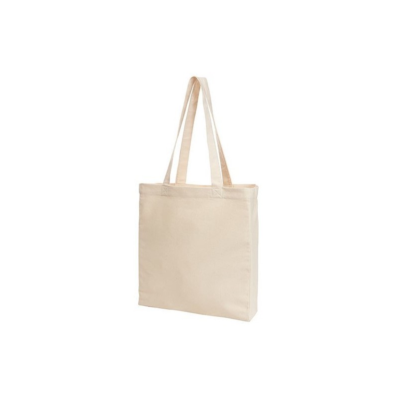 Sac shopping avec soufflet en coton biologique épais, 283 g/m²