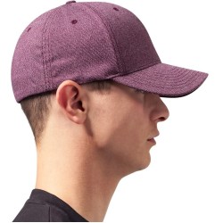 Casquette 6 panneaux, en mélange naturel, effet chiné