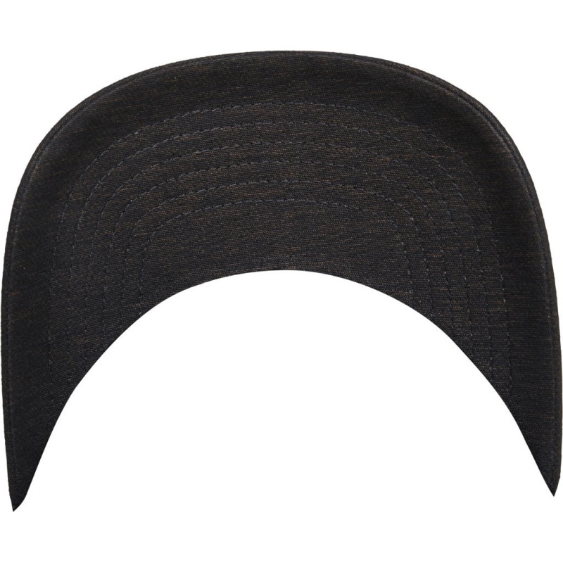 Casquette 6 panneaux, en mélange naturel, effet chiné