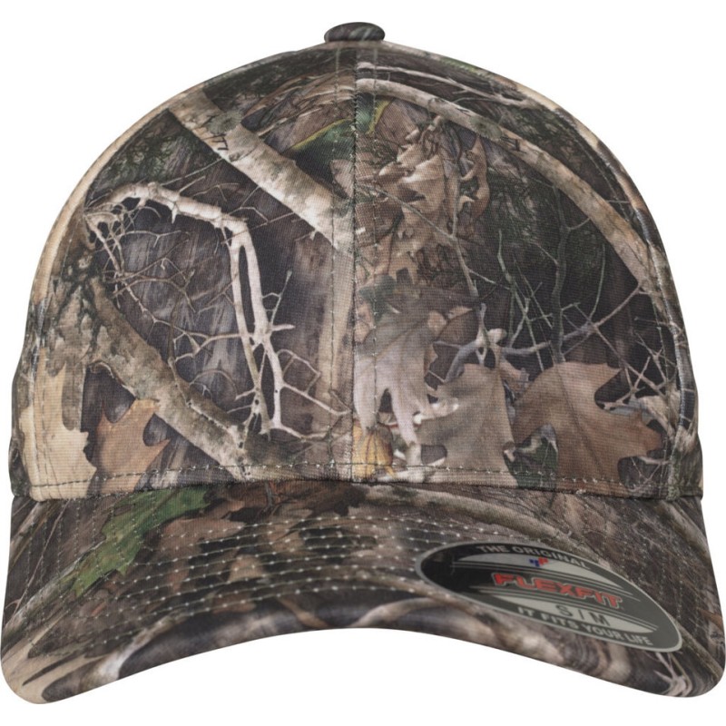 Casquette 6 panneaux camouflage avec branchage et feuilles