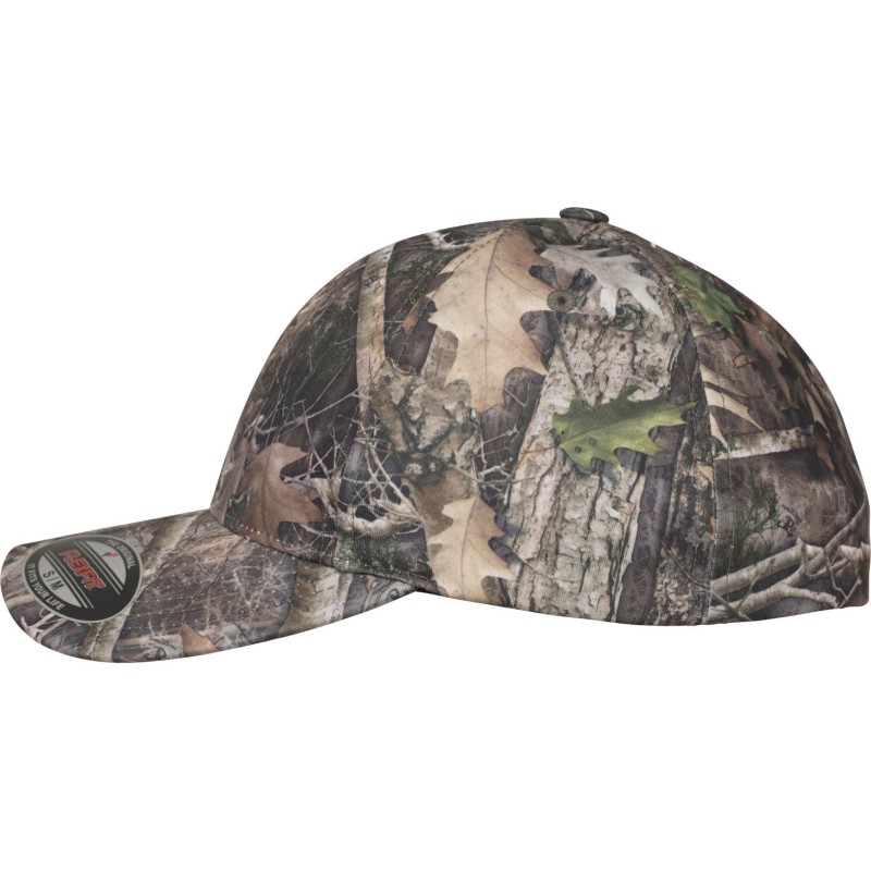 Casquette 6 panneaux camouflage avec branchage et feuilles