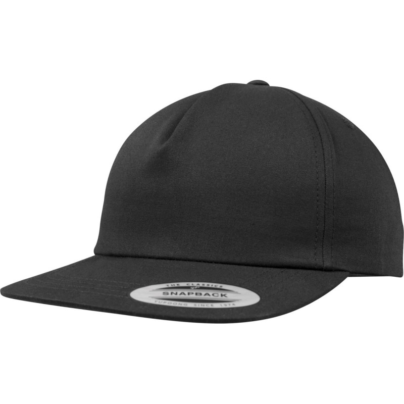 Casquette snapback 5 panneaux, visière souple