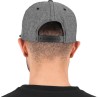 Casquette snapback 6 panneaux, effet daim Chambray, visière plate