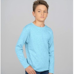 T-shirt enfant manches longues en coton ringspun, 160 g/m²