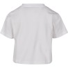 T-shirt crop-top fille coton, manches courtes, col rond, 200 g/m²