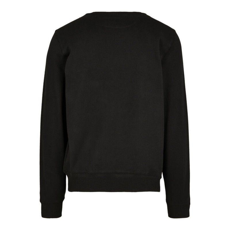 Sweat col rond premium coton, bords côtelés larges, 280 g/m²