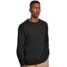 Sweat col rond premium coton, bords côtelés larges, 280 g/m²