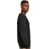 Sweat col rond premium coton, bords côtelés larges, 280 g/m²