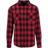 Chemise en coton flanelle à carreaux tendance, 2 poches poitrine, NO LABEL