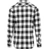 Chemise en coton flanelle à carreaux tendance, 2 poches poitrine, NO LABEL