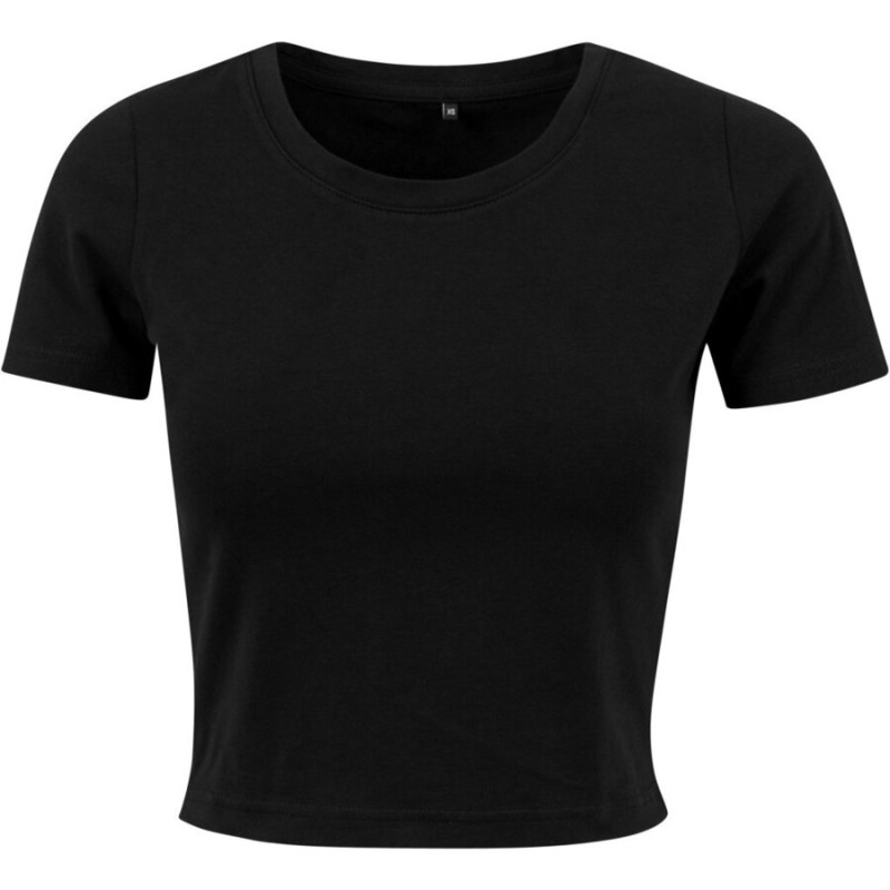T-shirt femme "cropped" court, manches droites, NO LABEL, 180 g/m²