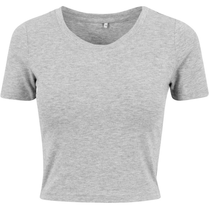T-shirt femme "cropped" court, manches droites, NO LABEL, 180 g/m²