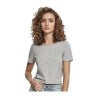T-shirt femme "cropped" court, manches droites, NO LABEL, 180 g/m²
