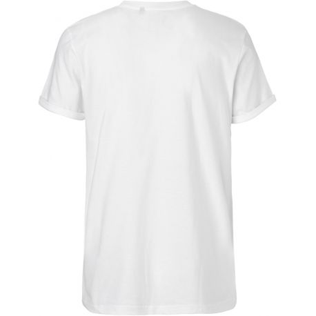 T-shirt homme manches retroussées en coton BIO commerce équitable, 155 g/m²