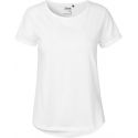 T-shirt femme manches retroussées en coton BIO commerce équitable, 155 g/m²