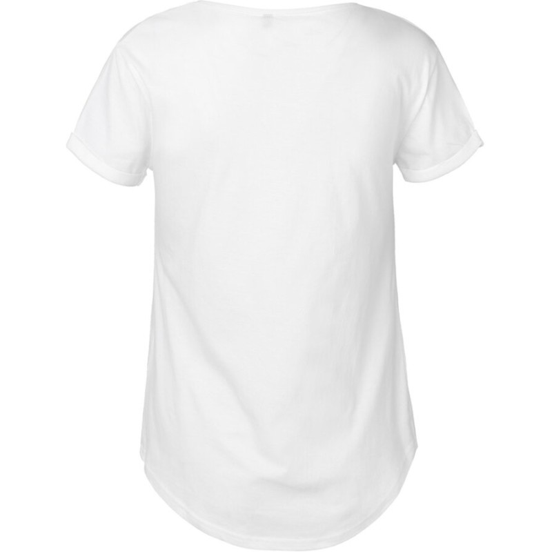 T-shirt femme manches retroussées en coton BIO commerce équitable, 155 g/m²