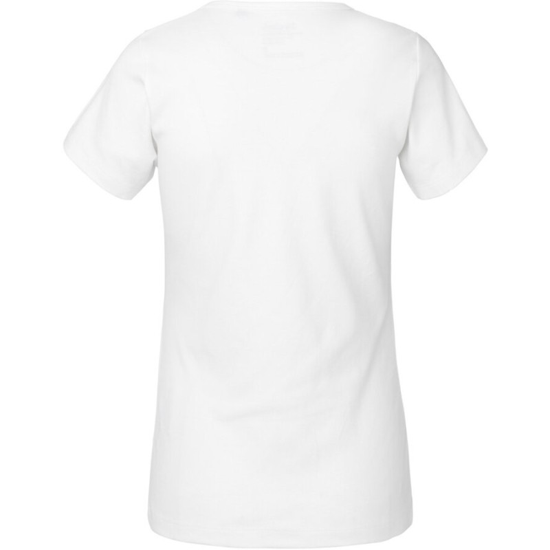 T-shirt femme interlock moderne en coton épais BIO commerce équitable, 220 g/m²