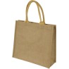 Sac cabas en toile de jute avec soufflet, anses courtes