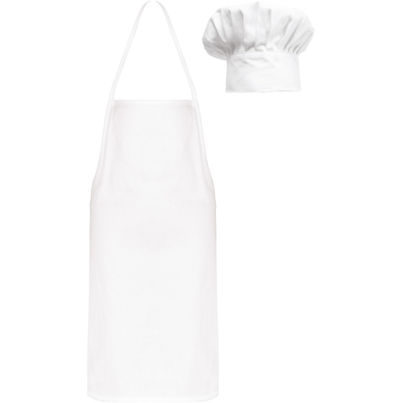 Kit chef cuisinier enfant composé d'une toque et d'un tablier