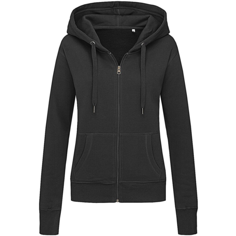 Veste sweat zippée à capuche pour femme en polycoton, 270 g/m²