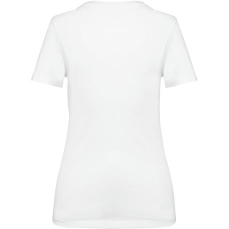 T-shirt femme coton Supima premium col rond manches courtes, 190 g/m²