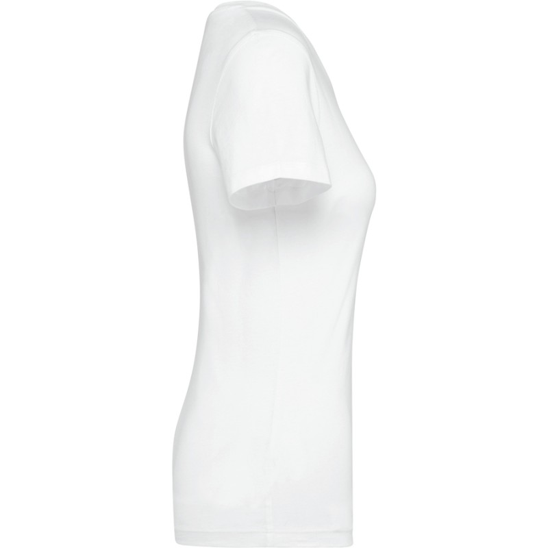 T-shirt femme coton Supima premium col rond manches courtes, 190 g/m²