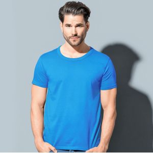 T-shirt col rond côtelé en coton ringspun NO LABEL, 160 g/m²