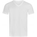T-shirt homme col V côtelé en coton ringspun NO LABEL, 160 g/m²