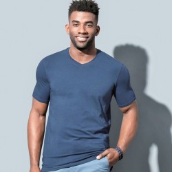 Tee-shirt homme col V près du corps NO LABEL, 170 g/m²