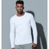 T-shirt homme col rond manches longues près du corps NO LABEL, 170 g/m²