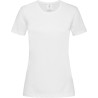 Tee-shirt femme col rond coupe ajustée manches courtes, 155 g/m²