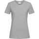 Tee-shirt femme col rond coupe ajustée manches courtes, 155 g/m²