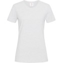 Tee-shirt femme col rond coupe ajustée manches courtes, 155 g/m²