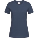 Tee-shirt femme col rond coupe ajustée manches courtes, 155 g/m²