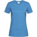 Tee-shirt femme col rond coupe ajustée manches courtes, 155 g/m²