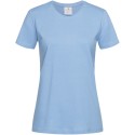 Tee-shirt femme col rond coupe ajustée manches courtes, 155 g/m²