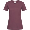 Tee-shirt femme col rond coupe ajustée manches courtes, 155 g/m²
