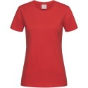 Tee-shirt femme col rond coupe ajustée manches courtes, 155 g/m²