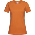 Tee-shirt femme col rond coupe ajustée manches courtes, 155 g/m²